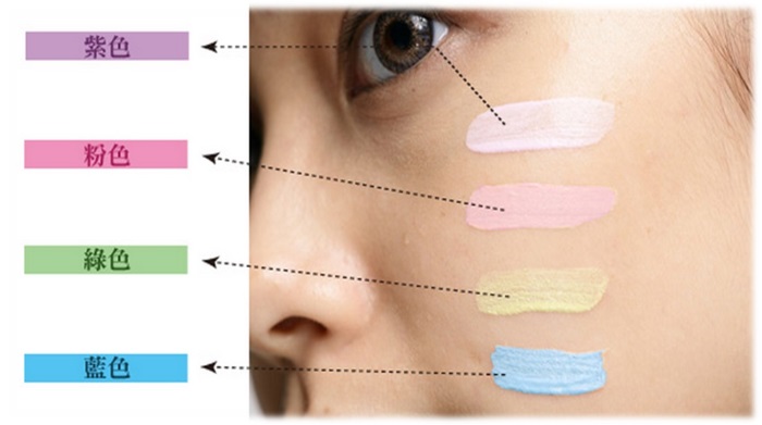 隔離霜顏色不同有不同的功能