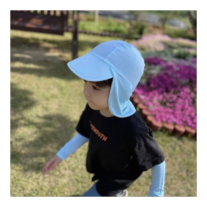 bevyc,韓國SmallLable,抗UV兒童防曬兩件組,兒童防曬帽,兒童防曬袖套,兒童防曬
