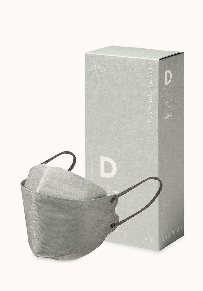 D壓差 4D醫療口罩(10入/盒) 灰