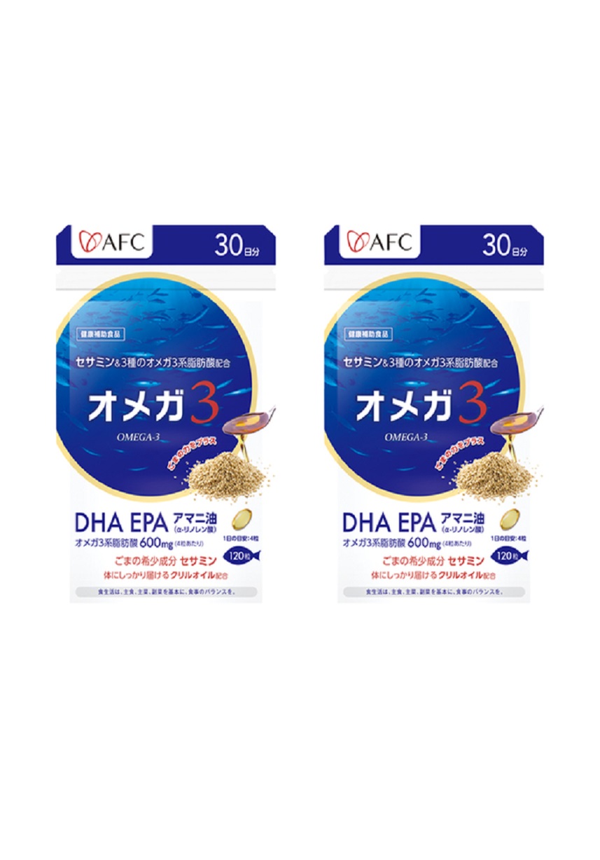 日本原裝AFC│OMEGA-3 魚油 *2包 120粒/包
