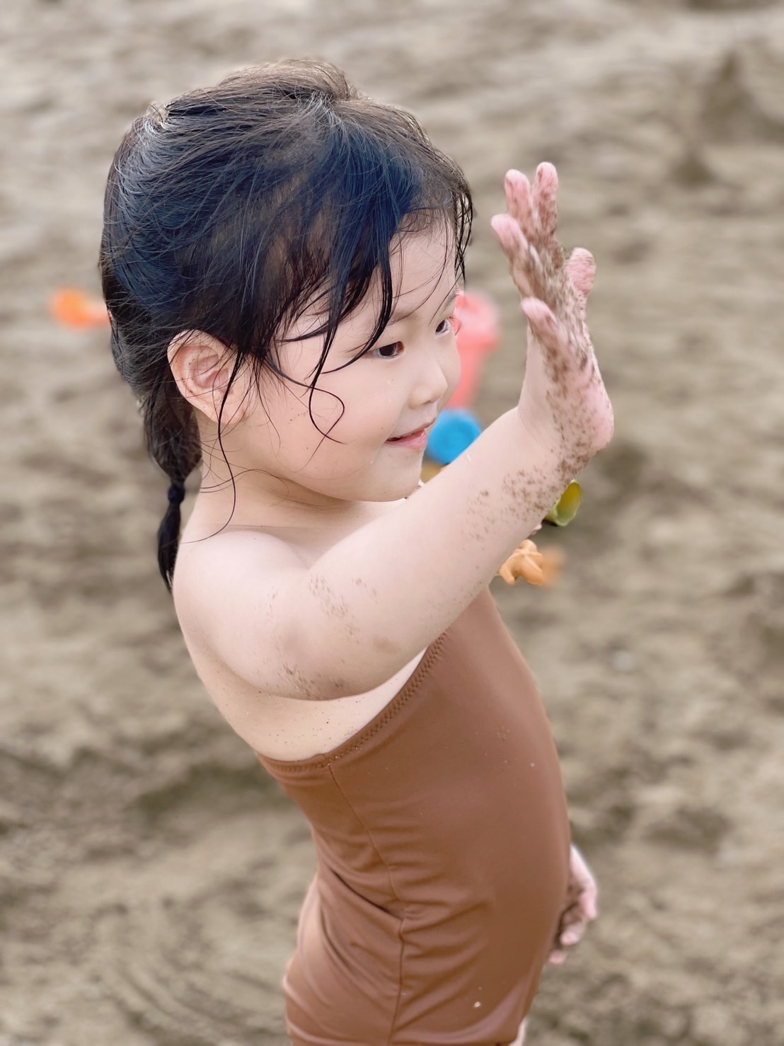 bevyc,女童泳裝,韓國女童泳裝,韓國泳衣,單肩斜肩