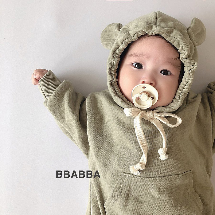 bevyc,嬰幼兒,嬰幼兒服飾,韓國嬰幼兒服飾,嬰幼兒包屁衣,連帽,熊熊,帽T