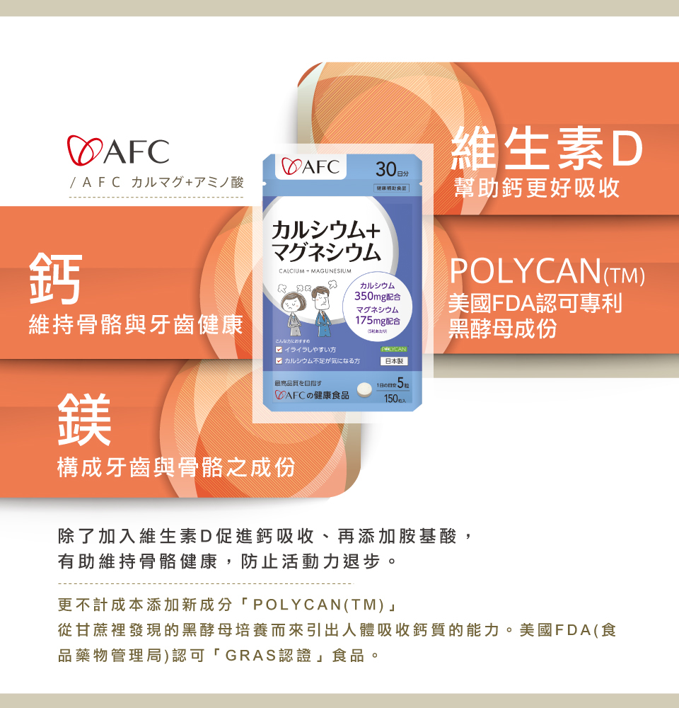 bevyc,日本AFC,保健食品,骨骼健康,營養食品,日本原裝,鈣鎂力,更年期,孕婦