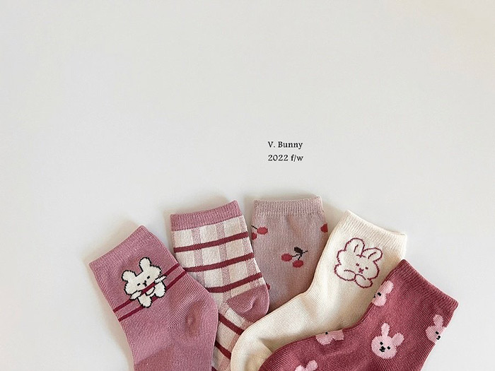 bevyc,兒童襪子,純棉兒童襪子,韓國兒童襪子,兔子