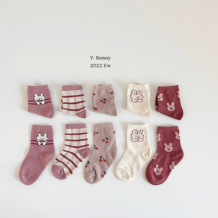 bevyc,兒童襪子,純棉兒童襪子,韓國兒童襪子,兔子