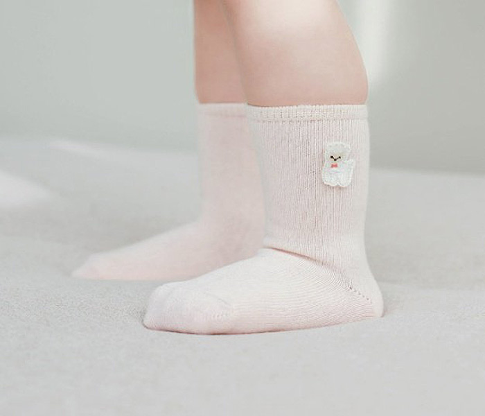 bevyc,兒童襪子,純棉兒童襪子,韓國兒童襪子,止滑襪,小熊刺繡